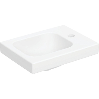 Geberit Icon light lave-mains 38cm 1 trou de robinet à droite sans trop-plein blanc mat