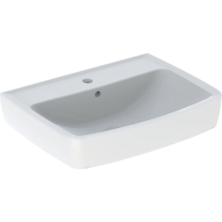 Geberit Bastia Lavabo carré - 55x42 cm - trou pour robinet - trop-plein - blanc