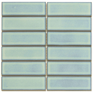 The Mosaic Factory Barcelona - Carrelage mosaïque - 30x30cm - carrelage mural - Rectangulaire - porcelaine - Turquoise brillant