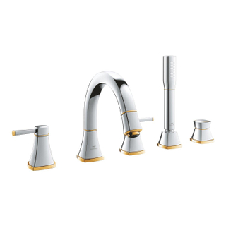 Grohe Grandera Badrandcombinatie - 5-gats - chroom/goud