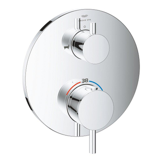 Grohe Atrio thermostatische afdekset met omstel chroom