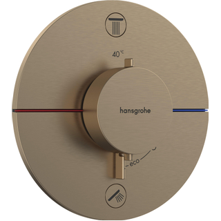 Hansgrohe Showerselect Comfort S thermostatique encastrée - 2 fonctions - combinaison de sécurité applicable bain/remplissage - bronze brossé