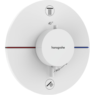 Hansgrohe Showerselect Comfort S thermostatique - encastré - 2 fonctions - mat blanc