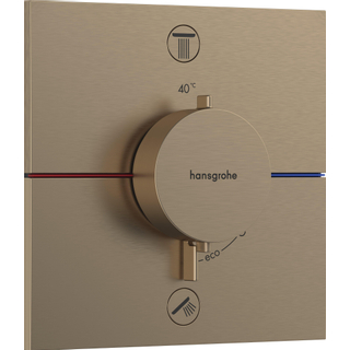 Hansgrohe Showerselect Comfort E thermostaat inbouw voor 2 functies brushed bronze