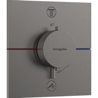 Hansgrohe Showerselect Comfort E thermostaat inbouw voor 2 functies black chrome