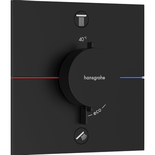 Hansgrohe Showerselect Comfort E thermostatique encastrable pour 2 fonctions mat noir