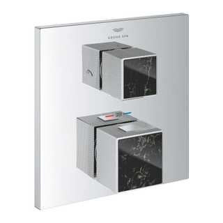 Grohe Grohtherm cube afdekset thermostaat m/omstel vanilla noir