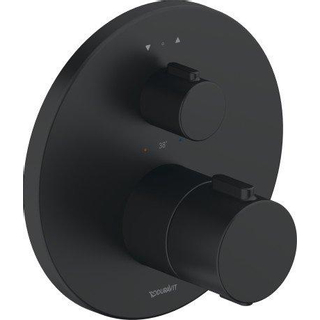 Duravit Thermostatarmaturen Afbouwdeel - encastré robinet bain/douche - thermostatique - 2 sorties - Ø17cm - noir mat