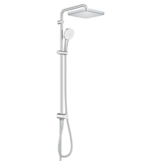 Grohe Tempesta 250 Cube Douche pluie - 103.6cm - pomme de douche 25cm - douchette carrée - 3 jets - avec inverseur - chrome