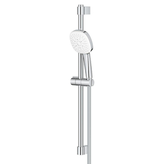 GROHE Tempesta 110 Cube Ensemble de douche - 60cm - douchette carrée - 3 types de jets - flexible de douche lisse - chrome