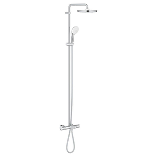 Grohe Tempesta system 250 Douche pluie 25cm - pommeau de douche - douchette rond - 2 jets - avec thermostat baignoire - Chrome