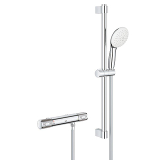 GROHE Grohtherm 1000 Performance Comfortset - HOH=12cm - zonder koppeling - 60cm - chroom