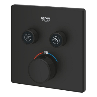 GROHE Grohtherm Smartcontrol Mengkraan - afdekset - thermostaat - met omstel - phantom black