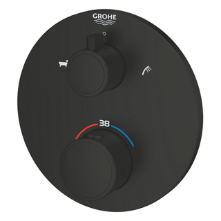 Grohe Grohtherm Smartcontrol Robinet - thermostatique - avec inverseur 2 voies - rond - noir mat