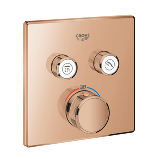 Grohe Grohtherm Smartcontrol Mitigeur baignoire - thermostatique - avec inverseur - Warm sunset brillant (cuivre)