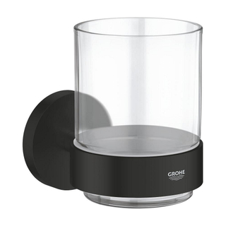 GROHE Essentials Glas - 10.6x9.9cm - met houder - matte black