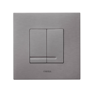 Wisa XS plaque de commande dualflush plastique acier mat