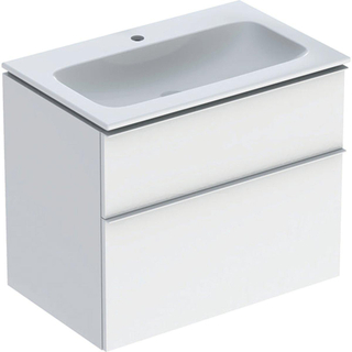 Ensemble de meuble Geberit iCon 75x63x48cm 2 tiroirs avec softclose Panneau de particules Blanc
