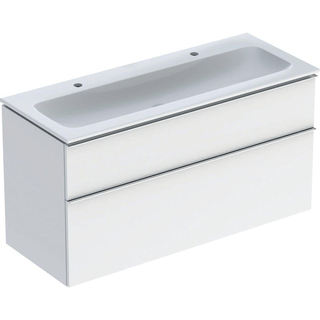 Geberit icon ensemble de meubles de salle de bains 120x63x48cm 2 tiroirs avec fermeture douce en aggloméré blanc