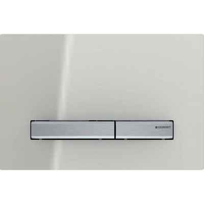 Geberit Sigma50 bedieningsplaat - 2-toets spoeling - rechthoekige knoppen - chroom zand grijs