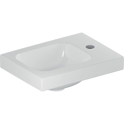 Geberit Icon Light lave-mains - 38x28x14cm - 1 trou de robinet Droite - sans trop-plein - céramique - brillant blanc