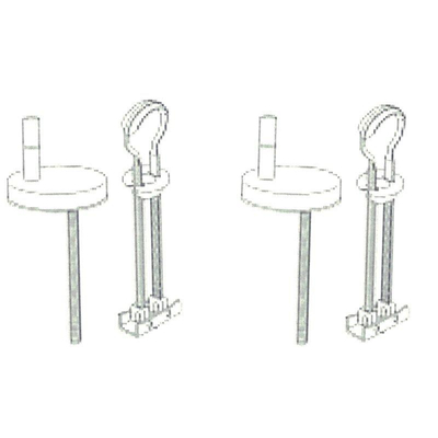Pressalit Concordia charnière uni avec fixation basculante lift off inox