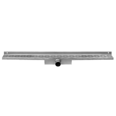 Easydrain Compact Wall afvoergoot enkele plaat met zijuitloop 6x80cm 30mm RVS