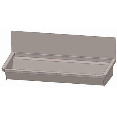 Intersan Sanilav auge de lavage avec pare-éclaboussures 120cm 2 pers. sans conduite inox 304