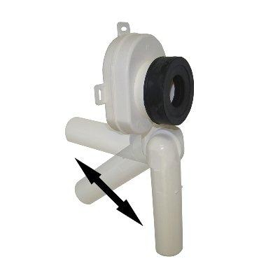 De Beer siphon d'urinoir horizontal vertical évacuation 40 mm blanc