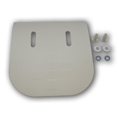 De Beer isolatieplaat - voor wandbidet - met bevestiging - wit