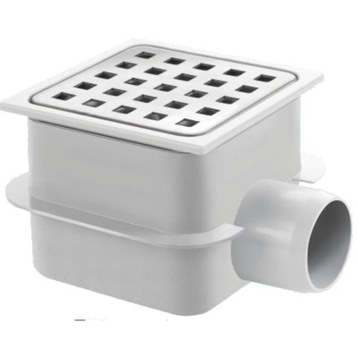 Van Den Berg siphon de sol ABS avec grille en inox 10x10 sans sortie 50mm