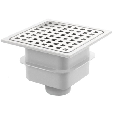 Van Den Berg siphon de sol en ABS avec grille en inox 15x15 o sortie 50mm