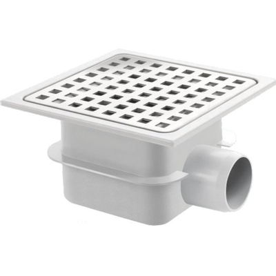 Van Den Berg siphon de sol ABS avec grille inox 15x15 sans sortie 50mm