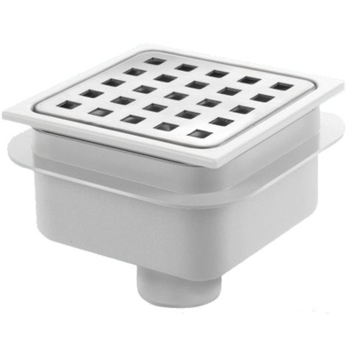 Van Den Berg siphon de sol ABS avec grille inox 10x10 sortie verticale 40mm