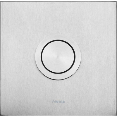 Wisa Luga plaque de commande acier pneumatique 16x16cm pour élément WC XS RVS