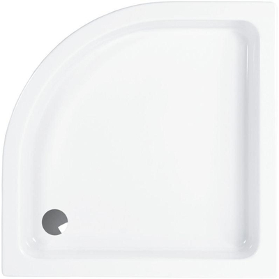 Wisa Cadiz s douchebak kwartrond 90x90x8cm met potenset wit