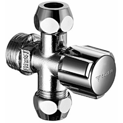 Schell Comfort robinet d'arrêt d'angle 1/2 avec 2 raccords 3/8 chrome