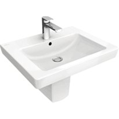 Villeroy & Boch Subway 2.0 wastafel - 65x47cm - met kraangat met overloop wit