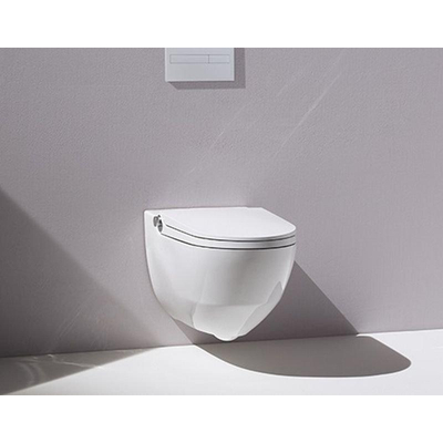 Laufen Riva cleanet WC japonais suspendu avec abattant frein de chute et coating lcc 39.5x60cm blanc