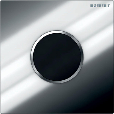 Geberit Type10 urinioir bedieningsplaat - batterij - ronde knop - glans chroom