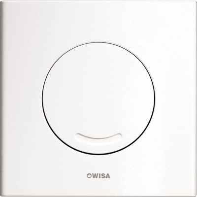 Wisa Argos plaque de commande plastique mécanique 16x16cm avec interruption de chasse pour élément WC XS blanc