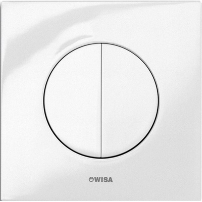 Wisa Maro Plaque de commande carrée plastique dualflush DF blanc