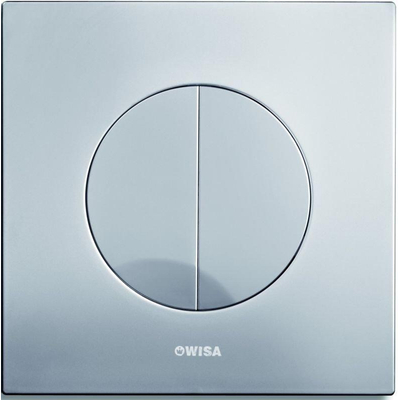 Wisa Maro plaque de commande carrée plastique dualflush DF chrome mat