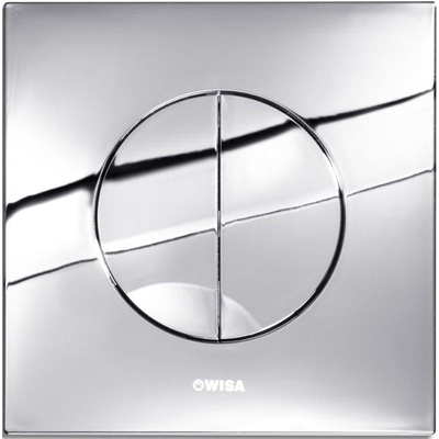 Wisa Maro Plaque de commande carrée plastique dualflush DF chrome brillant