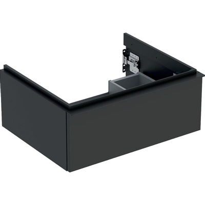 Geberit ICon onderkast wastafel - 1 lade - 59x47.6cm - softclose - mat lava (grijs)