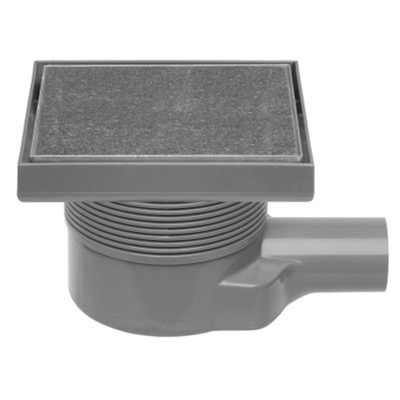 Easy Drain Aqua quattro vloerput abs 15x15cm horizontaal tegel 40mm rvs TWEEDEKANS