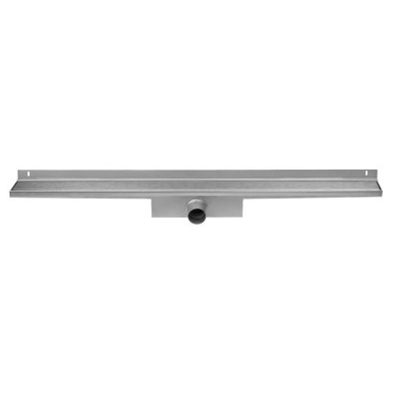 Easydrain Compact Wall Zero afvoergoot enkele plaat met zijuitloop 6x80cm 50mm RVS