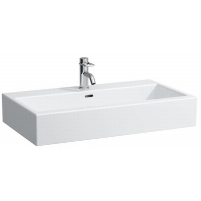 Laufen Living City wastafel 80x46x15.5cm 1 kraangat met overloop keramiek wit