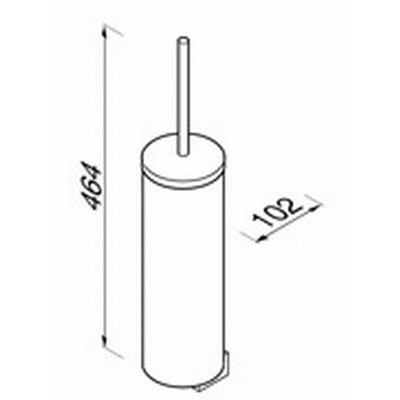 Geesa Nexx Brosse de toilettes avec support Chrome (tête de brosse blanche)