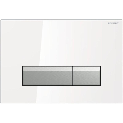 Geberit Sigma 40 bedieningsplaat met duofresh geurafzuigingsset glas wit aluminium